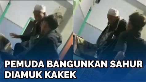 Viral Aksi Pemuda Bangunkan Sahur Pakai Toa Masjid Bikin Kakek Ngamuk