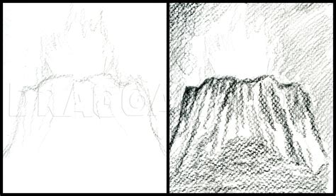 volcano easy drawing 8