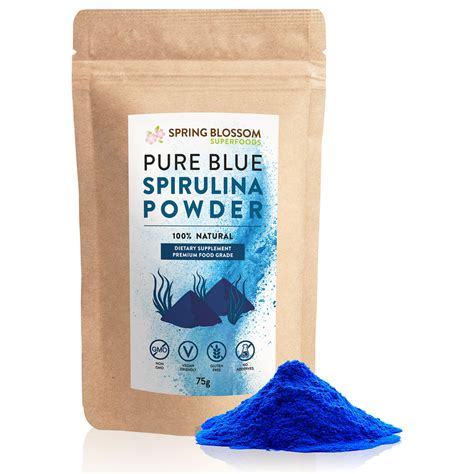 5-75g Pure Blue Spirulina Powder (Phycocyanin) – Spring Blossom Superfoods