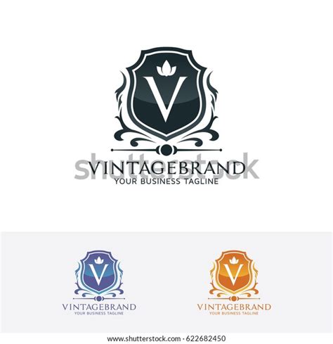 Vintage Letter V Logo Design Vintage Stock Vector Royalty Free