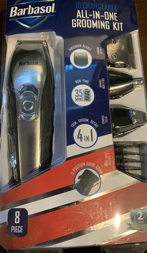 Barbasol All In One Mens Grooming Kit Beard Trimmer Trimmer 8 Piece