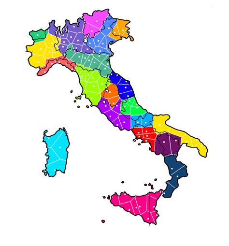 Voronoi Italy Source Fezzi Reddit Maps On The Web