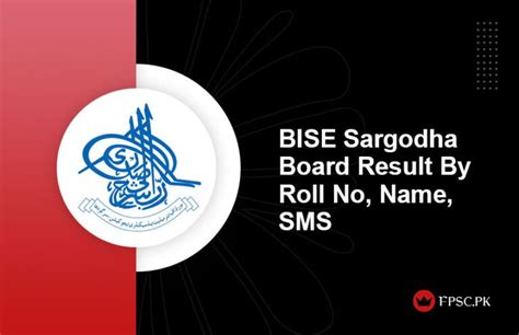 BISE Sargodha Board 9th Class Result 2024 By Roll No Name SMS