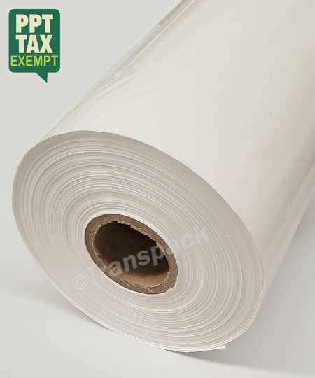 168m Roll White Polythene Sheeting 500g 1219mm Wide 4ft X 550ft