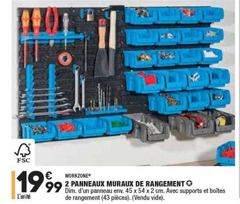 Promo Panneaux Muraux De Rangement Workzone Chez Aldi Icatalogue Fr