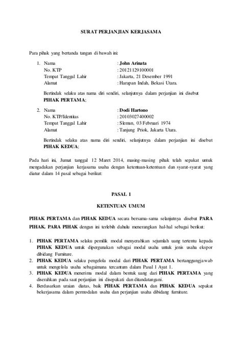 Ini Contoh Surat Perjanjian Terbaik Untuk Bisnis Wajib Coba