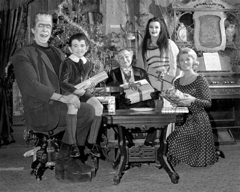 The Munsters Cast From The Tv Show 8x10 Christmas Publicity Photo