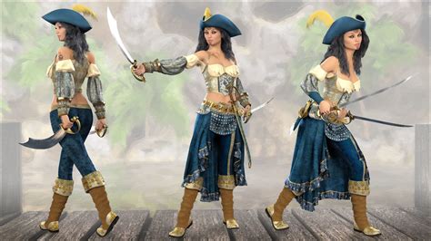 Pirate Queens For Salty Scarlett D Figure Assets Moyra