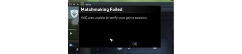 CSGO Solución al error VAC no pudo verificar tu sesión de juego