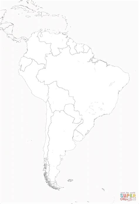 Dibujo De Mapa De Sudam Rica Para Colorear Dibujos Para Colorear