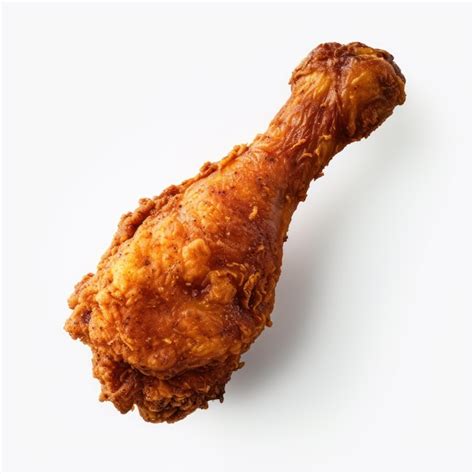 Premium Photo Crispy Fried Chicken Drumstick On White Background