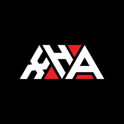 XHA triangle letter logo design with triangle shape. XHA triangle logo ...