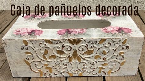 Caja de pañuelos decorada YouTube