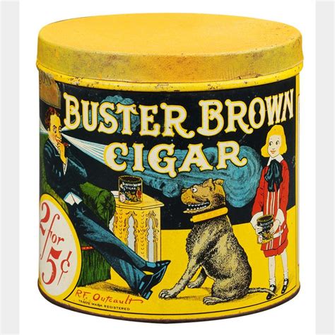 Buster Brown Cigar Tin Antique Advertising Llc