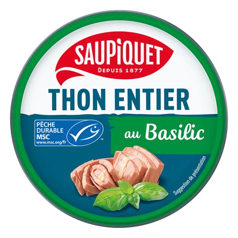 Thon Entier Au Basilic Saupiquet