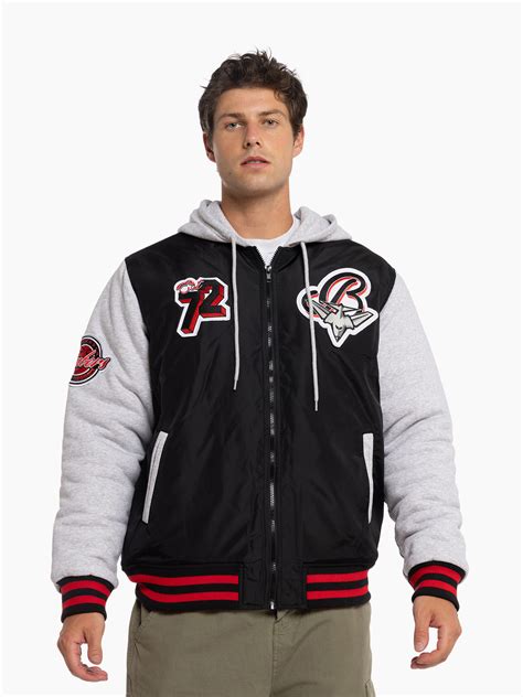 Essendon Bombers Afl Mens Patchwork Bomber Jacket