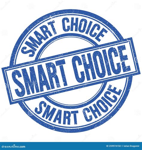 SMART CHOICE Written Word On Blue Stamp Sign Stock Illustration