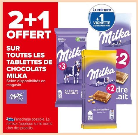 Promo Milka 2 1 Offert Sur Toutes Les Tablettes De Chocolats Milka Chez