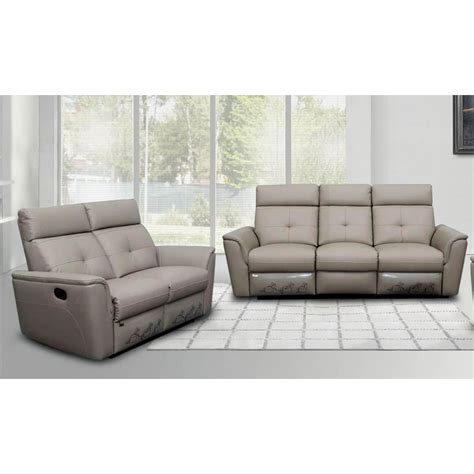 Italian White Leather Recliner Sofa Set | Baci Living Room