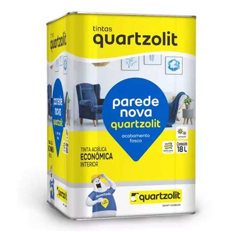 Tinta Parede Nova Acrílica Econômica Branco Neve 18L Quartzolit