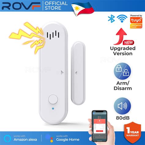 Rovf Tuya Smart Wi Fi Door Window Sensor Open Closed Detectors Sound