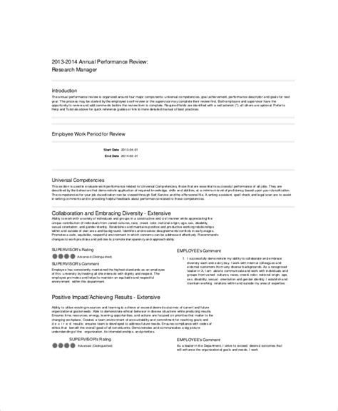 Free 7 Sample Performance Review Templates In Pdf Ms Word