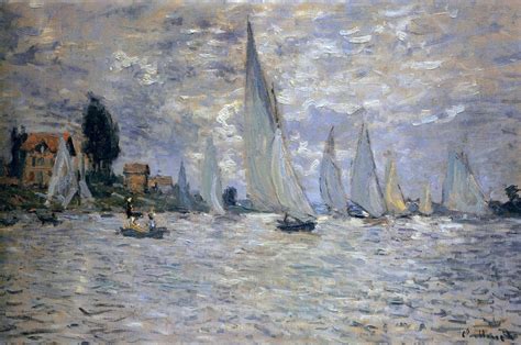 The Boats Regatta At Argenteuil Claude Monet Wikiart Org