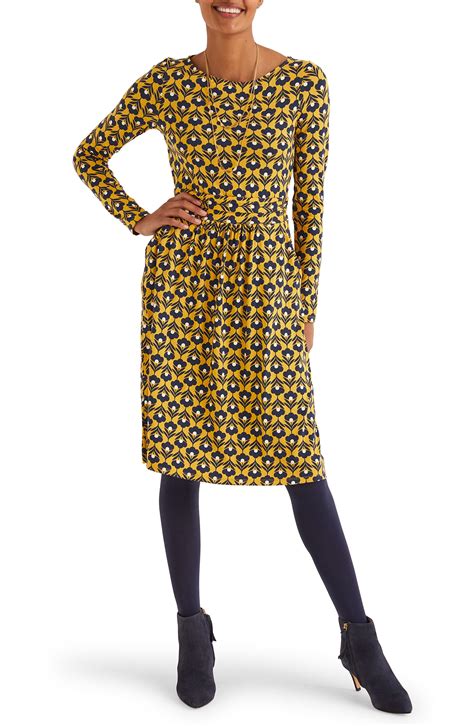 Boden Abigail Print Long Sleeve Jersey Dress Lyst