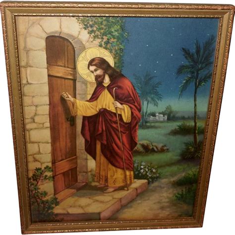 Vintage Print Of Jesus Christ Knocking At The Door From Madgelee On