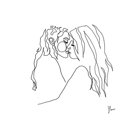 Simple Line Drawings Line Art Drawings Drawing Sketches Lesbian Art