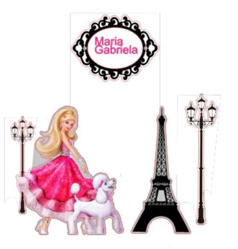 Topo De Bolo Da Barbie Em Paris 4 Arquivos A Sua Escolha Topo De