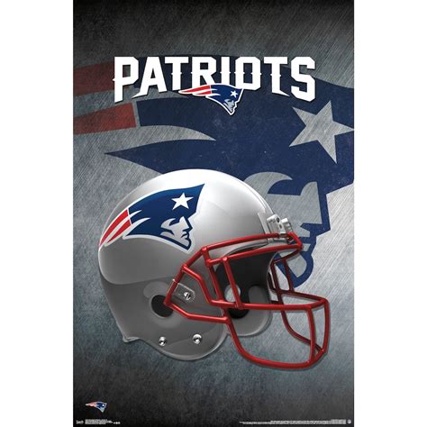 New England Patriots Helmet 22'' x 34'' Logo Poster