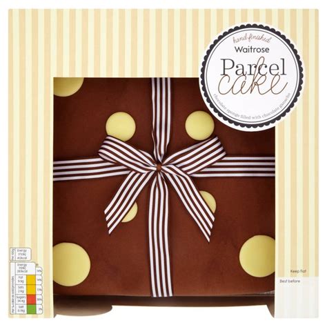 Waitrose Square Parcel Cake 16 Servings Ocado