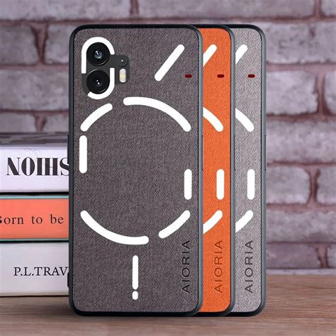 Case For Nothing Phone Two Coque Luxury Textile Leather Skin Soft Tpu