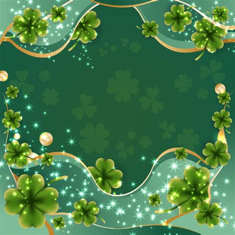 Clover Leaf Background with Gold Coins 4900832 Vector Art at Vecteezy