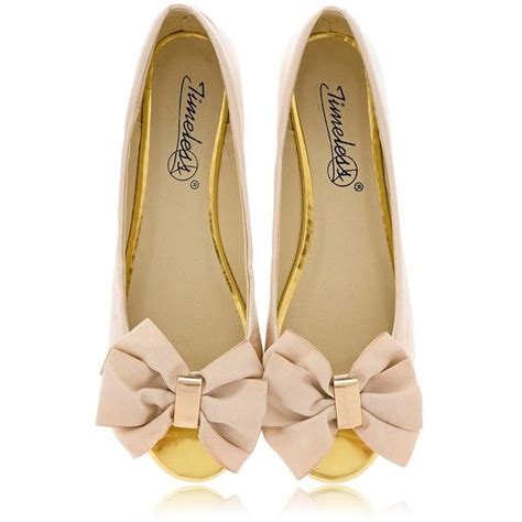 TIMELESS LEAH Nude Peep Toe Ballerinas Nude Flat Shoes Ballerina Shoes Flats Nude Shoes