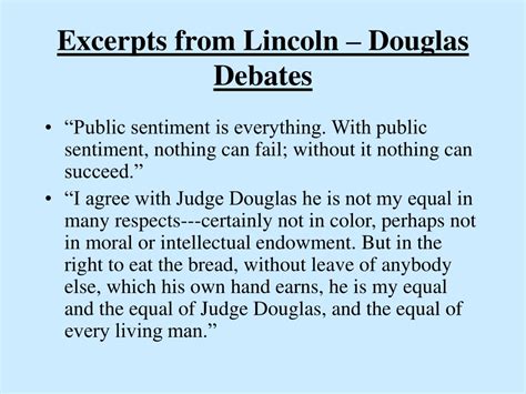 Ppt Objective To Examine The Importance Of The Lincoln Douglas