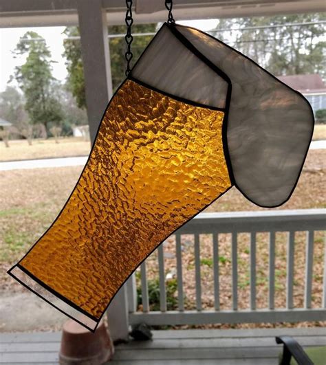 Handmade Beer Stained Glass Suncatcher In 2021 Beer Stain Stained