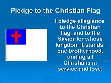 Pledge To The Christian Flag Printable