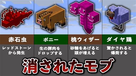 マイクラから消された幻のモブ14選【ゆっくり解説】 マイクラ（minecraft）動画まとめ