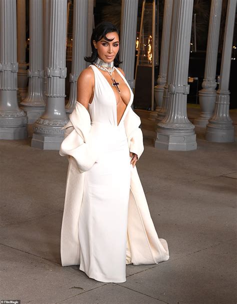 Kim Kardashian Drops Jaws In Plunging White Gown Alongside Blake Lively