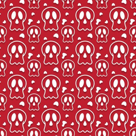 Calavera De Patrones Sin Fisuras Para Fondo De Pantalla De Halloween