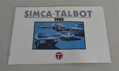 Prospectus Brochure Simca Talbot Matra Programm Eur