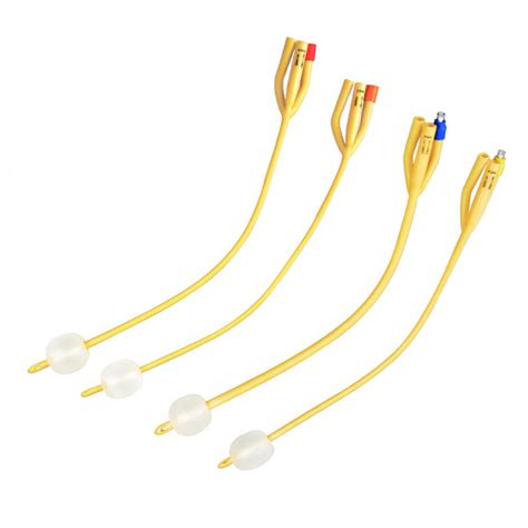 ISO Silicone Coated Latex 2 Way Foley Balloon Catheter 16fr 18 Fr Foley