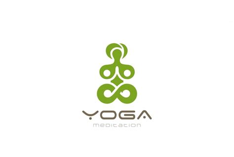 Yoga Meditaci N Logo Vector Vintage Icono Vector Gratis