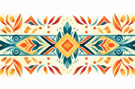 Premium AI Image | a beautiful geometric ornament ethnic style border ...