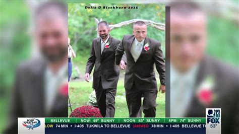 Dad Step Dad Hold Hands As They Walk Bride Down The Aisle