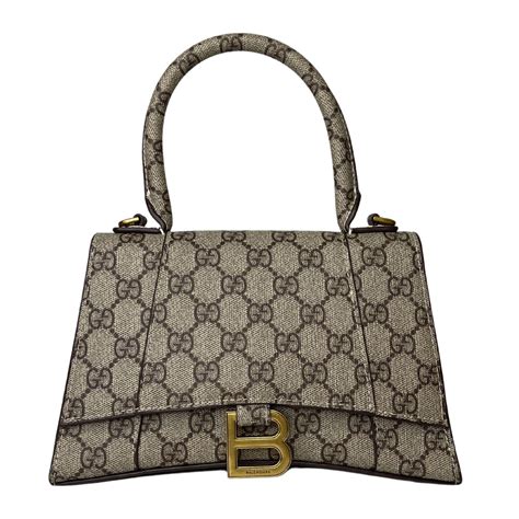 Balenciaga X Gucci Gg Hourglass Hacker Handbag Small At Stdibs