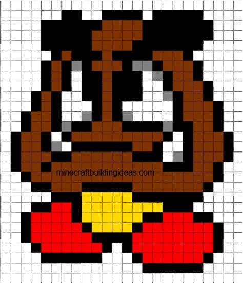 Minecraft Pixel Art Templates: Goomba