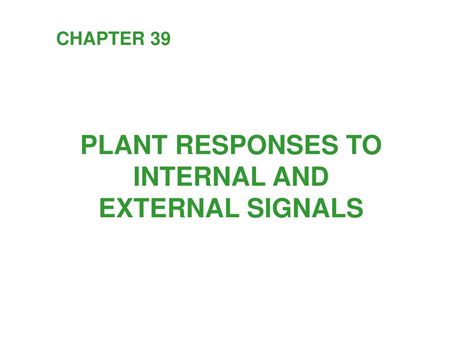 Ppt Plant Responses To Internal And External Signals Powerpoint